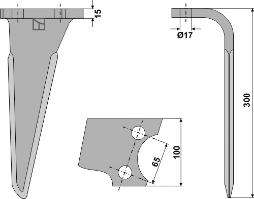 Rotorharvetand, højre