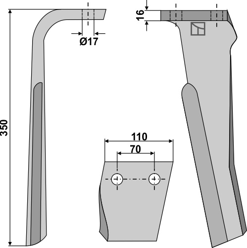 Rotorharvetand, venstre