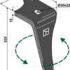 Rotorharvetand 325mm, venstre