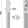 Fræserkniv 260mm
