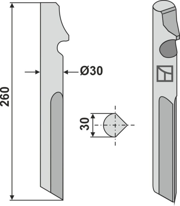 Fræserkniv 260mm
