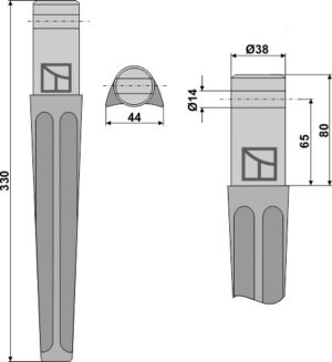 Rotorharvetand 330mm