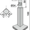 Fræserkniv 180mm