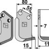 Fræserkniv 168x80mm, højre