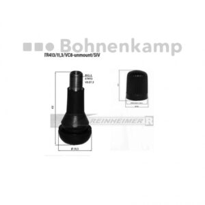 PKW-Ventil, TR 413 snap in, lose Kappe