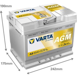 DBD52-A8 Varta Batteri Silver Dynamic 12V 60Ah