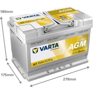 DBE39-A7 Varta Batteri Silver Dynamic 12V 70 Ah