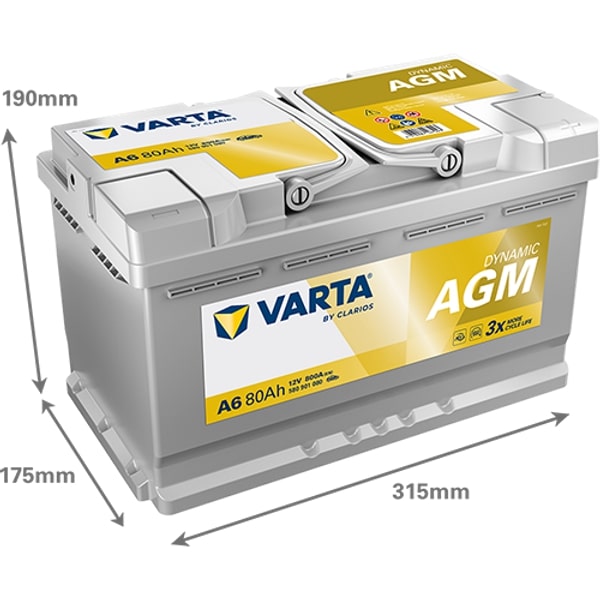 Varta Batteri Silver Dynamic 12V 80Ah