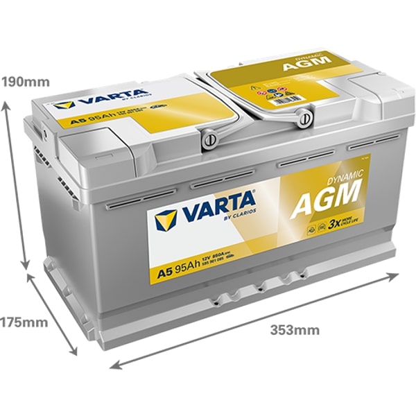 Varta Batteri Silver Dynamic 12V 95 Ah