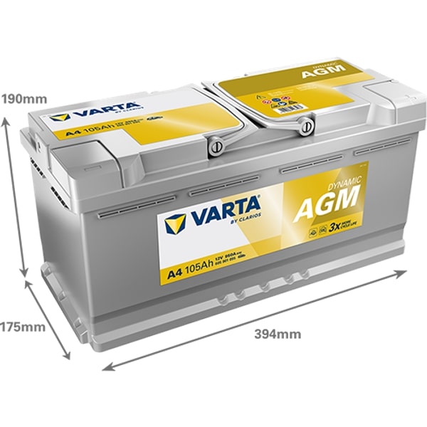 Varta Batteri Silver Dynamic 12V 105 Ah