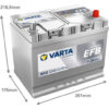 Varta Batteri Blue Dynamic EFB 12V 72Ah