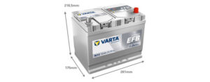 Varta Batteri Blue Dynamic EFB 12V 72Ah