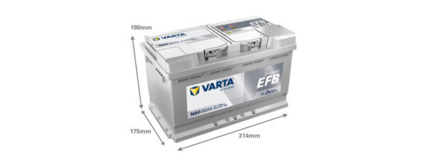 Varta Batteri Blue Dynamic EFB 12V 80 Ah