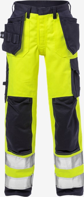 FLAME HI VIS HÅNDVÆRKER BUKSER DAME KL.2 2589 FLAM