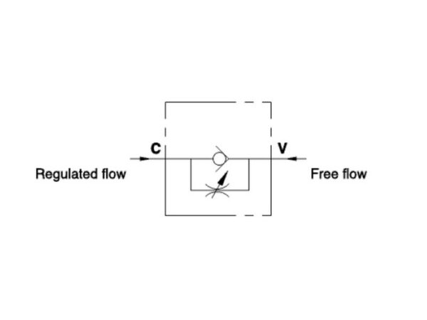 101635_pic11 MARCHESINI Hydraulisk flowventil 1 vejs 1/2'' BSP (50 L/min Flowhastighed)