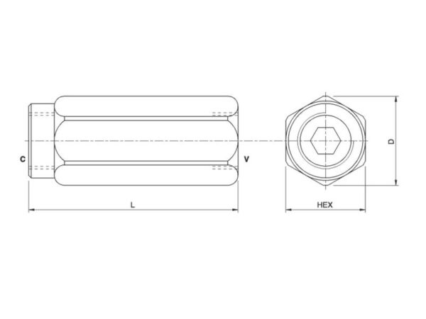 101639_pic10 MARCHESINI Kontraventil muf 3/4'' BSP (110 L/min Flowhastighed)