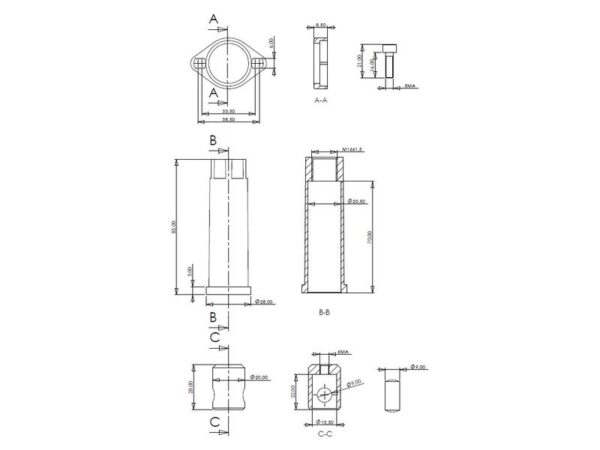 Sparex Hydraulisk ventil - tilslutningskit - Passer på: Walvoil SD4/5/6 Valve