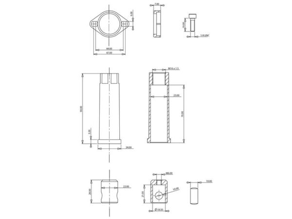 Sparex Hydraulisk ventil - tilslutningskit - Passer på: Walvoil SD11/14 SDS150 & DF10 Valve