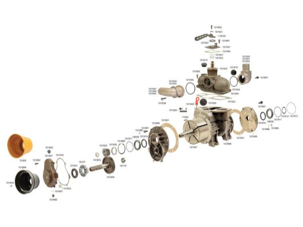 Vakuumpumpe - MEC13500M - PTO - 540 RPM Passer til: 9003800041