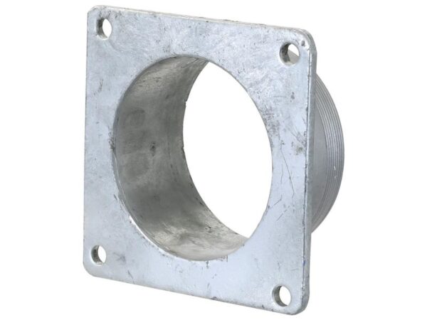 Flange Kvadratisk m/gevind 5'' BSPT (130mm) (galvaniseret)