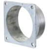 Flange Kvadratisk m/gevind 6'' BSPT (150mm) (galvaniseret)