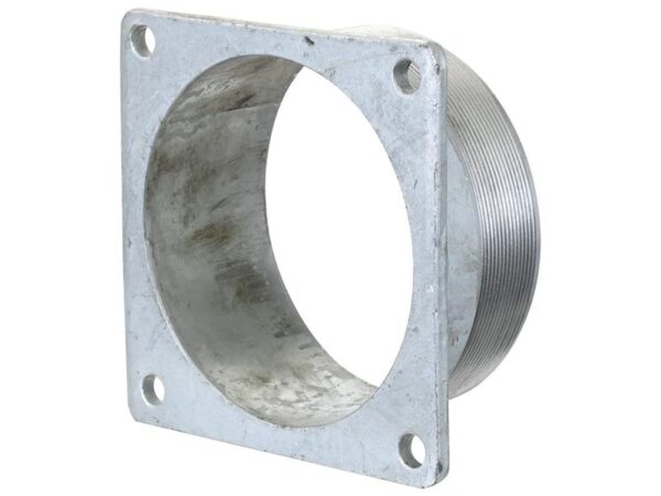 Flange Kvadratisk m/gevind 6'' BSPT (150mm) (galvaniseret)