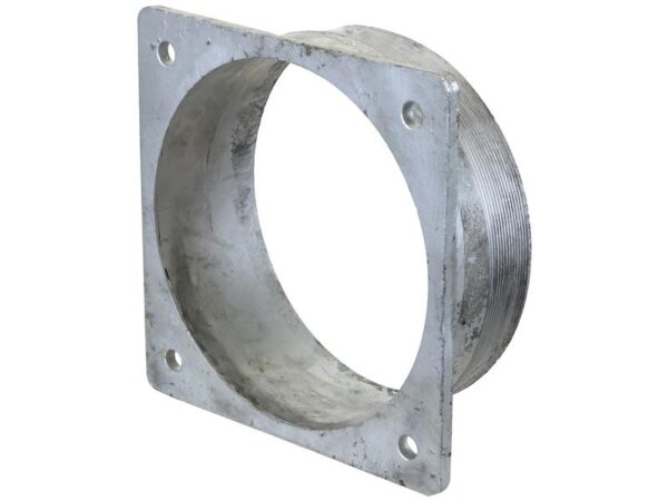 Flange Kvadratisk m/gevind 8'' BSPT (200mm) (galvaniseret)