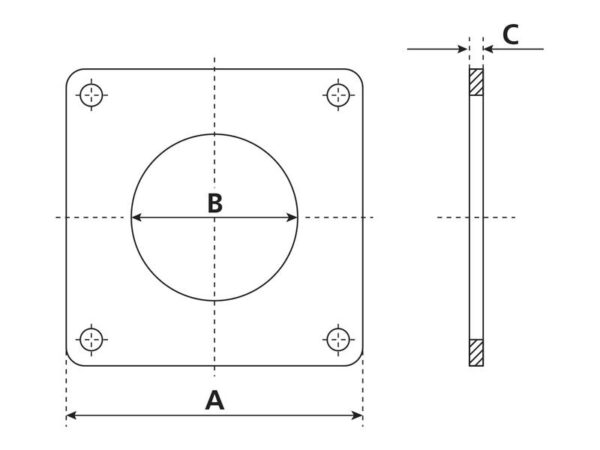 Påsvejsningsflange 5'' (125mm) (ikke galvaniseret)