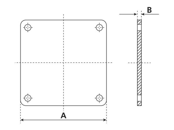 Påsvejsningsflange 4 til 6'' (100-150mm) (ikke galvaniseret)