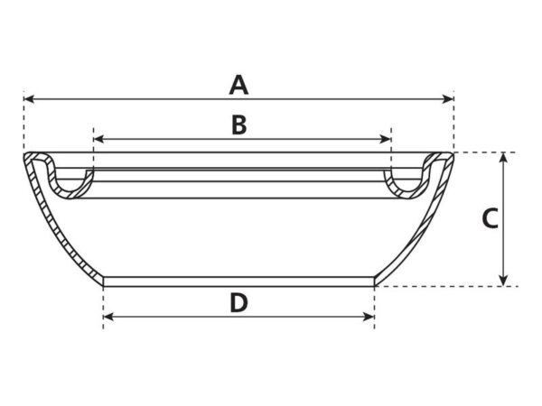 Påsvejsningsring - Han - 6'' (159mm) (ikke galvaniseret)