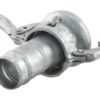 Kobling m/slangestuds og lukkebeslag - Hun 3 '' (89mm) x3'' (76mm) (galvaniseret)