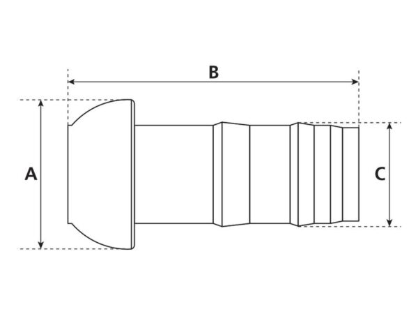 Kobling m/slangestuds og lukkebeslag - Han 4'' (108mm) x4'' (102mm) (galvaniseret)