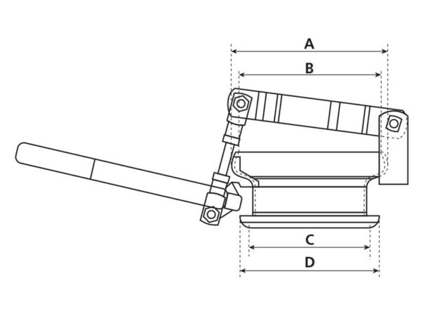 Kobling QR m/flange - Hun 6'' (159mm) x (150mm) (galvaniseret)