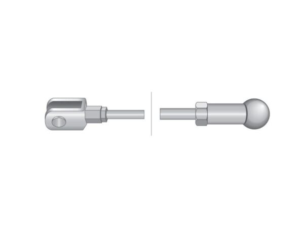 Kabel PTO Kobling - Længde: 1556mm, Udvendig kabellængde mm: 1175mm.