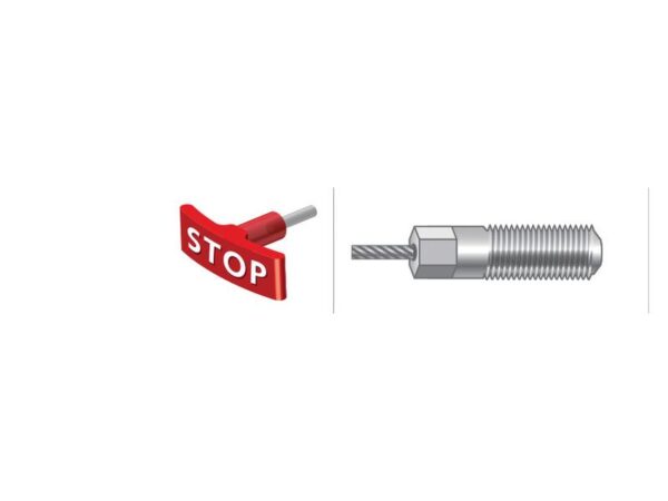 Kabel Stop - Længde: 600mm, Udvendig kabellængde mm: 577mm.