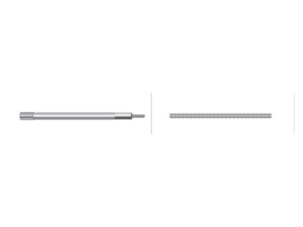 Kabel Stop - Længde: 1000mm, Udvendig kabellængde mm