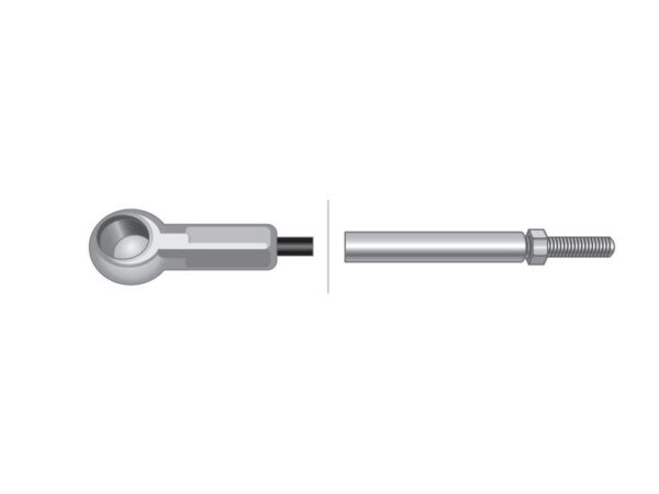 Kabel Håndgas - Længde: 1120mm, Udvendig kabellængde mm: 848mm.