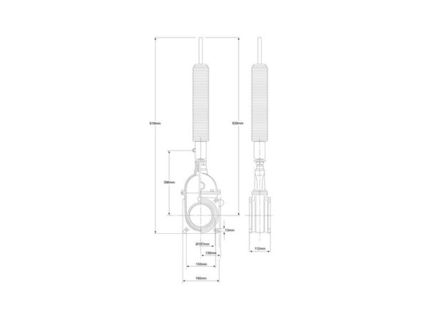 Skydeventil med Oliedæmper (m/fjeder) (flange/flange) 8''