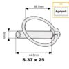 Ringsplit (rund), Stift Ø6mm x 44.5mm (25 stk. Agripak)