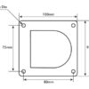 Surringsbeslag (enkelt hul) 100 x 95mm