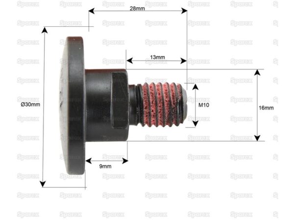 Knivboltsæt- M10x28mm - Passer til Kuhn Passer til: 56132200