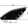 Kniv Fodervogn 557mm x 215mm x 6mm Passer til Belair, Van Lengerich Passer til: VM10176A09