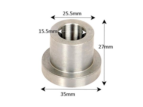 Bøsning ID: 15.5mm, Udv. Ø: 25.5mm, Længde: 27mm - Passer til Bomford Passer til: 0989401