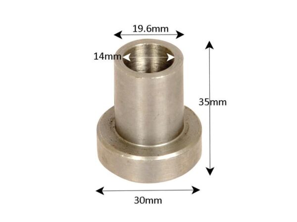 Bøsning ID: 14mm, Udv. Ø: 19.6mm, Længde: 23.5mm - Passer til Spearhead, Bomford Passer til: 1777721