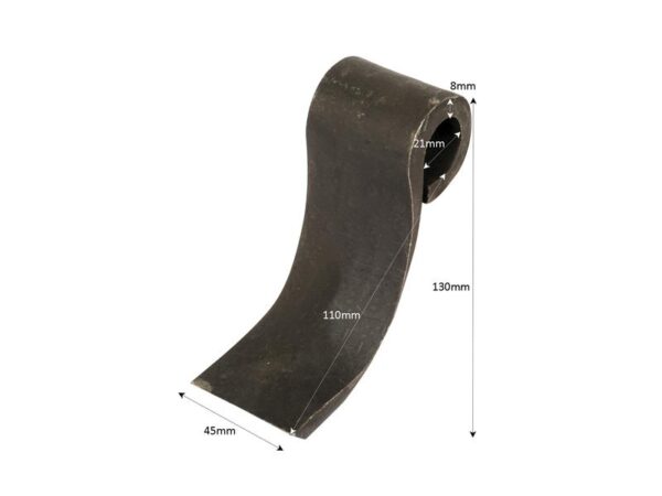 Slagle, Længde: 130mm, Bredde: 45mm, Hul Ø: 21mm, Tykkelse: 8mm. Passer til Spearhead Passer til: 7770699