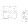 Hydraulikadapter 1/2'' BSP Han x 13/16'' ORFS Han Uden O-ring