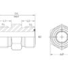 Hydraulikadapter 11/16'' ORFS Han x 11/16'' ORFS Han