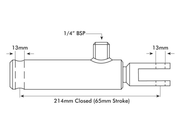 Bremsecylinder Ø25 x 214mm