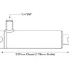 Bremsecylinder Ø32x257mm (ca.1.5T)