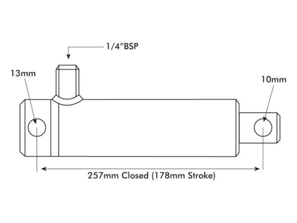 Bremsecylinder Ø32x257mm (ca.1.5T)
